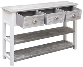 Aparador estilo antigo 115x30x76 cm madeira cinzento