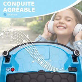 Carrinho de Choque Elétrico Infantil, 66,5 x 64,5 x 39 cm, Rotação de 360°, Azul
