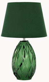 Candeeiro de mesa pequeno com base de vidro Crystal Velvet