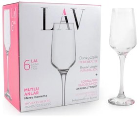 Copo de champanhe LAV Lal 230 cc (6 pcs)