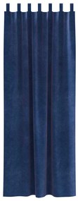 Cortinas Blackout vidaXL com Laços de Suspensão 2 pcs Veludo Azul Escu