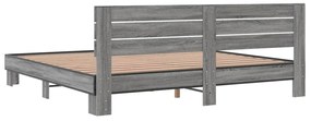 Estrutura de cama 200x200 cm derivados madeira/metal