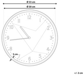 Relógio de parede multicolor ø 33 cm DAVOS Beliani