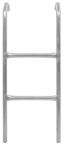 Escada de 2 degraus para trampolim 72 cm aço prateado (adequado para 6