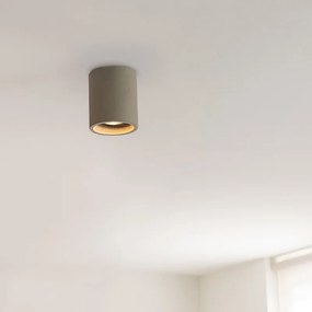 Foco de teto redondo inteligente em betão com Wi-Fi GU10 - Deep