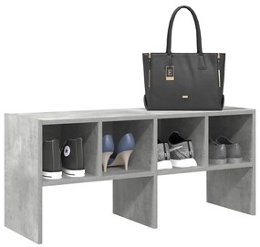 vidaXL Sapateira empilháveis 89,5x30x40 cm cinzento cimento