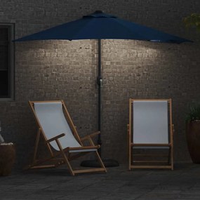 Guarda-sol de Jardim Azul Azur 294 x 150 x 224 cm tecido