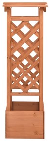 Vaso de treliça com arco 49x39x117 cm madeira de abeto