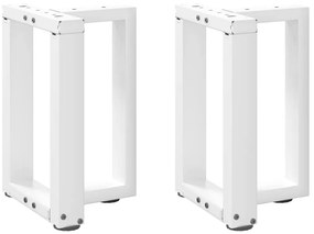 Pés para mesa de centro em forma de T, 2 peças, branco, 38x25x(42-43)
