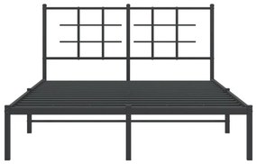 Estrutura de cama com cabeceira 140x200 cm metal preto