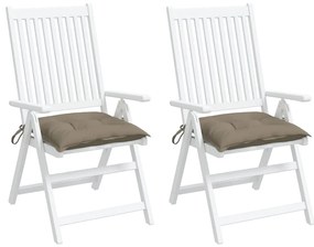 Almofadões de cadeira 2 pcs tecido oxford cinza-acastanhado