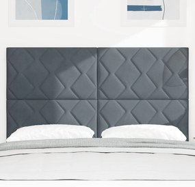 Cabeceira Design de Blocos de Diamante Cinza Escuro 160 cm Veludo