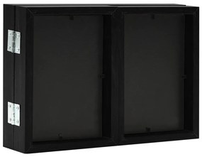 Moldura com três dobras 28x18 cm+2x(13x18 cm) preto