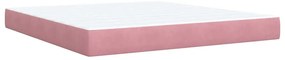 Cama com molas/colchão 180x200 cm veludo rosa