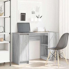 vidaXL Secretária 120x42x76 cm derivados de madeira cinzento sonoma