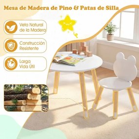Conjunto de mesa e cadeiras crinças em forma de rã, com pernas de madeira, para sala de aula, creche, casa, trabalhos manuais e aprendizagem, a partir