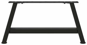 Pés para mesa de centro em formato A, 2 peças, preto, 60x(30-31) cm, a