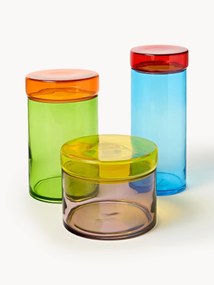 Frascos de vidro artesanais Multi, conjunto de 3
