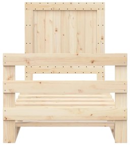 Estrutura de cama com cabeceira 90x200 cm pinho maciço