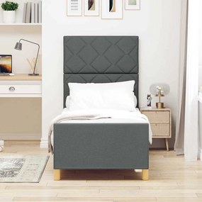 Estrutura de Cama vidaXL Cinza Escuro 80x200 cm Tecido