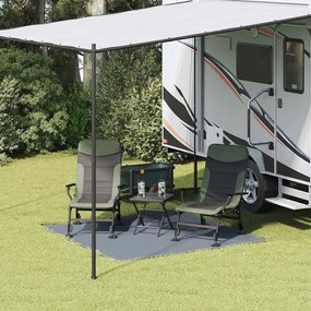 vidaXL Tapete para Barraca Azul e Cinza 200 x 200 cm Polietileno