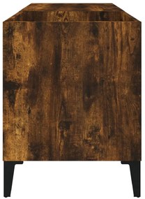 Armário p/ discos 84,5x38x48 cm deriv. madeira carvalho fumado