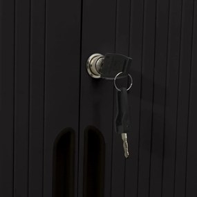 Armário com porta deslizante 90x40x90 cm aço preto