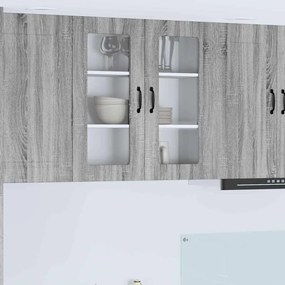 vidaXL Armário de Cozinha com prateleira Cinza Sonoma 80 x 31 x 80 cm