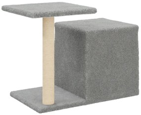 Árvore p/ gatos c/ postes arranhadores sisal 50,5cm cinza-claro