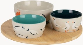 Conjunto de taças com tabuleiros em bambu Ete-Mer, conjunto de 8