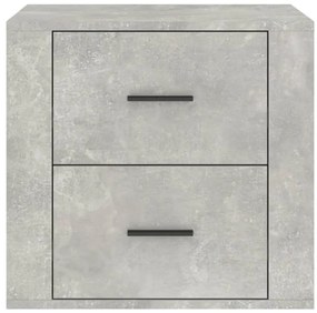 Mesa de cabeceira 50x39x47 cm cinzento cimento
