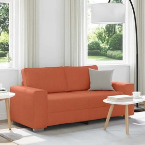 vidaXL Sofá-luvas 140 cm tecido corduroy laranja vermelho
