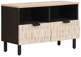 vidaXL Gabinete para TV Acabamento em Wash Branco 70 x 33 x 46 cm