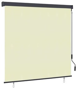 vidaXL Estore de rolo para exterior 170x250 cm creme
