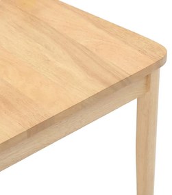 Cadeiras de jantar 2 pcs madeira seringueira maciça natural