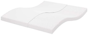 Colchão de espuma 160x210 cm 7 zonas dureza 20 ILD branco