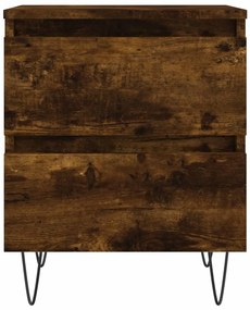 Mesa de cabeceira 40x35x50 cm derivados madeira carvalho fumado