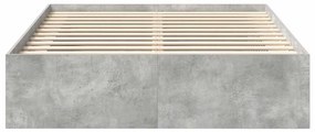 Estrutura de cama 160x200 cm cinza cimento