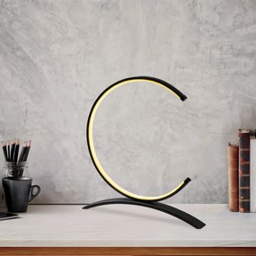Candeeiro de Mesa Moon – Preto – 35 x 34 x 4 cm
