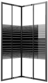 Cabine de duche riscas ESG 90x70x180 cm preto