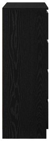 Aparador 80x35x99 cm derivados de madeira carvalho preto