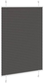 Preto Plissada Cega 100x150 cm Largura Tecido 99,4 cm Poliéster
