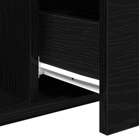Mesa de Centro vidaXL Preto Carvalho 90x50x36,5 cm Madeira Revestida