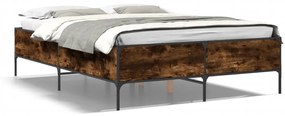 Estrutura cama 140x190 cm derivados de madeira/metal