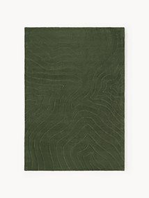 Tapete em lã artesanal com relevo Aaron