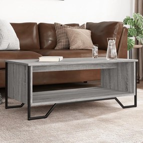 Mesa de centro 100x51x40cm derivados de madeira cinzento sonoma