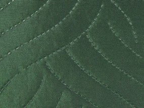 Colcha com relevo e duas almofadas verdes 140 x 210 cm BABAK Beliani
