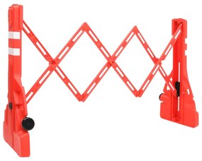 vidaXL Barreira de trânsito dobrável 210x50x105 cm vermelho