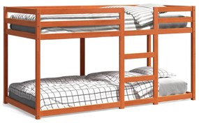 vidaXL Beliche 75x190 cm madeira de pinho maciça castanho cera