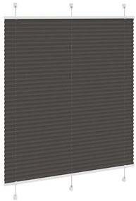 Preto Plissada Cega 115x100 cm Largura Tecido 114,4cm Poliéster